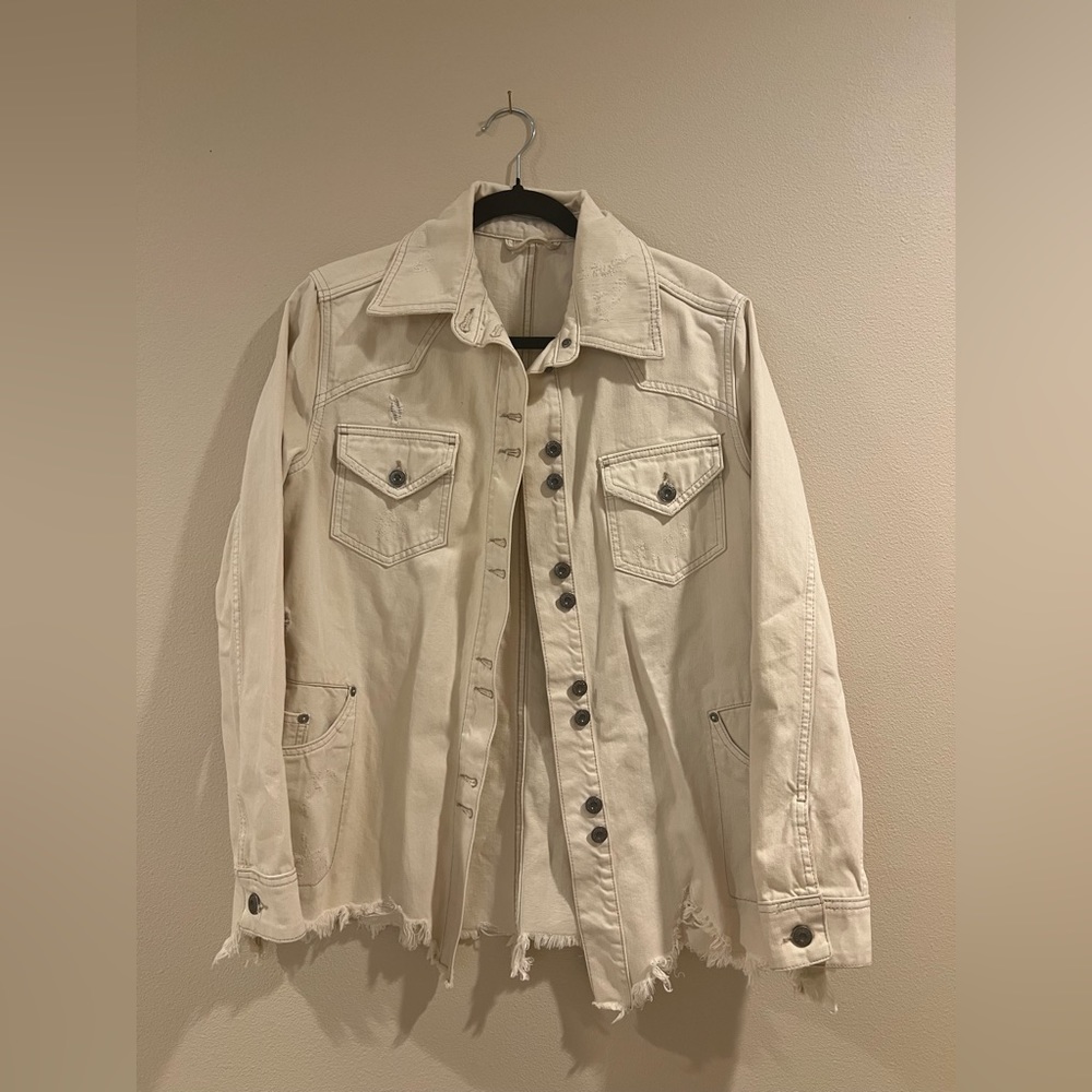 We The Free (Free People) Ivory Denim Jacket